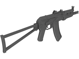 AKS 74U 3D Model preview