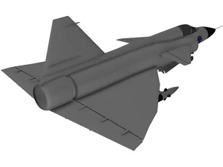Saab 35 Draken 3D Model preview