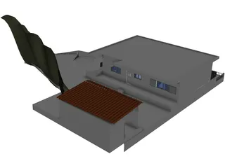 Greek Country House 3D Model preview