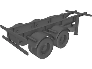 Trailer 20 feet 3D Model preview