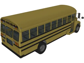 School Bus 3D Model preview