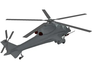 CAIC WZ-10 Gunship 3D Model preview