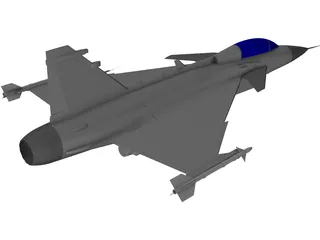 Saab JAS-39 Gripen 3D Model preview
