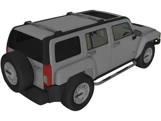 Hummer H3 3D Model preview