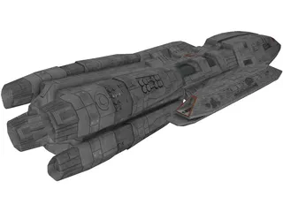 Battlestar Aries 3D Model preview