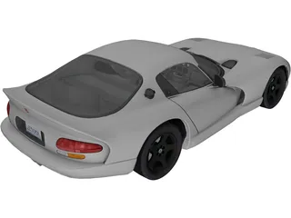 Dodge Viper GTS (1998) 3D Model preview