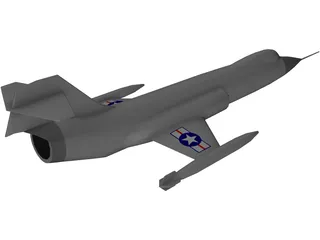 Lockheed F-104 Starfighter 3D Model preview