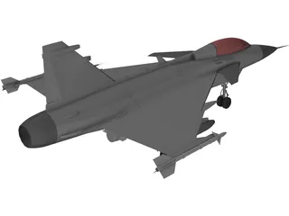 Saab Jas-39 Gripen 3D Model preview