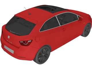 Seat Ibiza (2008) 3D Model preview