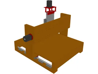 CNC Machine (Router) from Wood 3D Model preview