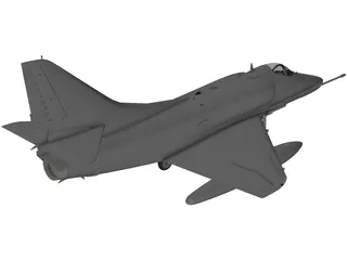 A-4 Skyhawk 3D Model preview