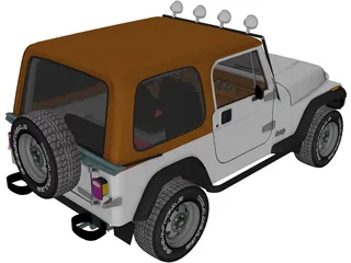 Jeep Wranger 3D Model preview