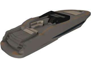 Speed Boat 3D Model preview