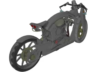 Motorcycle Yokohama 3D Model preview