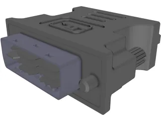 DVI-VGA Adaptor 3D Model preview