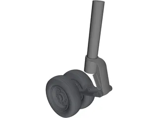 Embraer 121 Aircraft Nosegear 3D Model preview