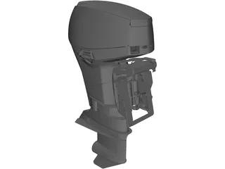 Evinrude E-Tec 40-60 HP Outboard Motor 3D Model preview