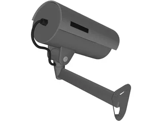 Sony Colour CCTV Security Camera 3D Model preview