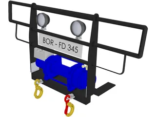 Winch Plate 3D Model preview
