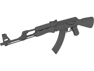 AK-47 3D Model preview