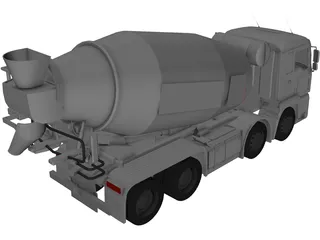 MAN TGA Beton Mixer 3D Model preview