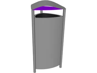 Trash Can 3D Model preview
