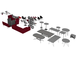 Furniture Set 3D Model preview