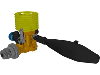 RC Engine 3D Model preview