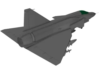 SAAB AJ-37 Viggen 3D Model preview