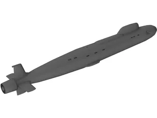 Yasen Class Submarine 3D Model preview
