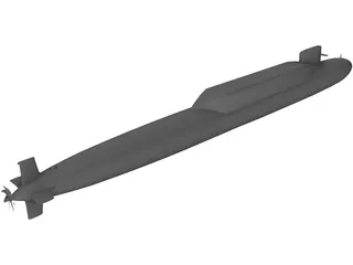 Jin class Missile Submairne 3D Model preview