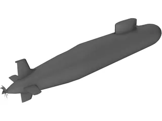 Arihant Class Missile Submarine 3D Model preview