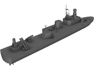 As-Siddiq class missile boat 3D Model preview