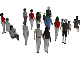 People Collection 3D Model preview