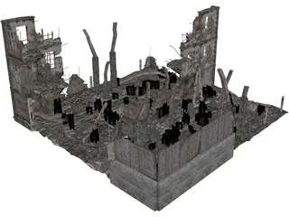 City Ruins 3D Model preview