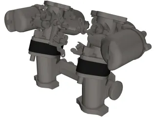 Carburetor SU HS2 3D Model preview