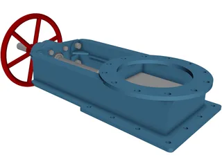 Gate Valve 3D Model preview