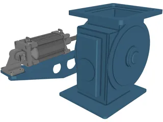 Silo Discharge Valve 3D Model preview
