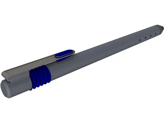 Luxury Retractable Pen 3D Model preview