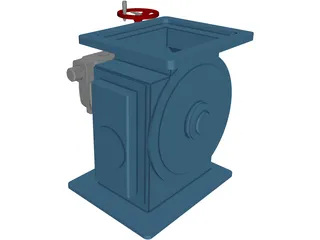 Silo Flow Control Valve 3D Model preview