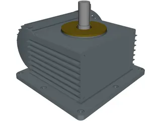 Electric Motor 3D Model preview