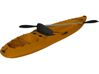 Kayak Canoe 3D Model preview
