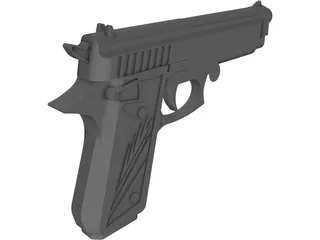 Beretta 9mm 3D Model preview