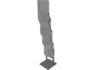Portable Brochure Display 3D Model preview