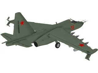 Sukhoi Su-25 Frogfoot 3D Model preview