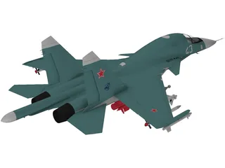 Sukhoi Su-34 Fullback 3D Model preview