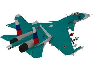Sukhoi Su-33 Navy Flanker 3D Model preview