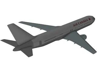 Boeing 767 Air Canada [+Interior] 3D Model preview