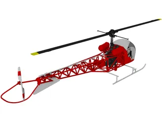Helicopter 3D Model preview