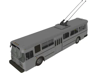 Trolley Bus 3D Model preview